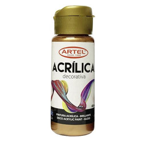 Pintura Acrílica Deco Metálica Bronce Nº992 60ml Artel
