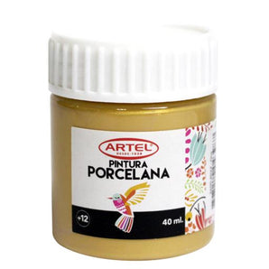Frasco 40Ml Pintura Porcelana Oro Artel