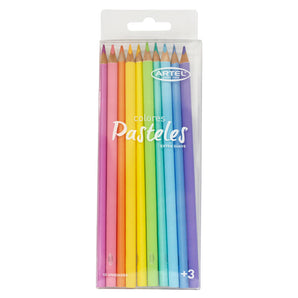 Caja Lapices De Colores Pastel Artel 10u